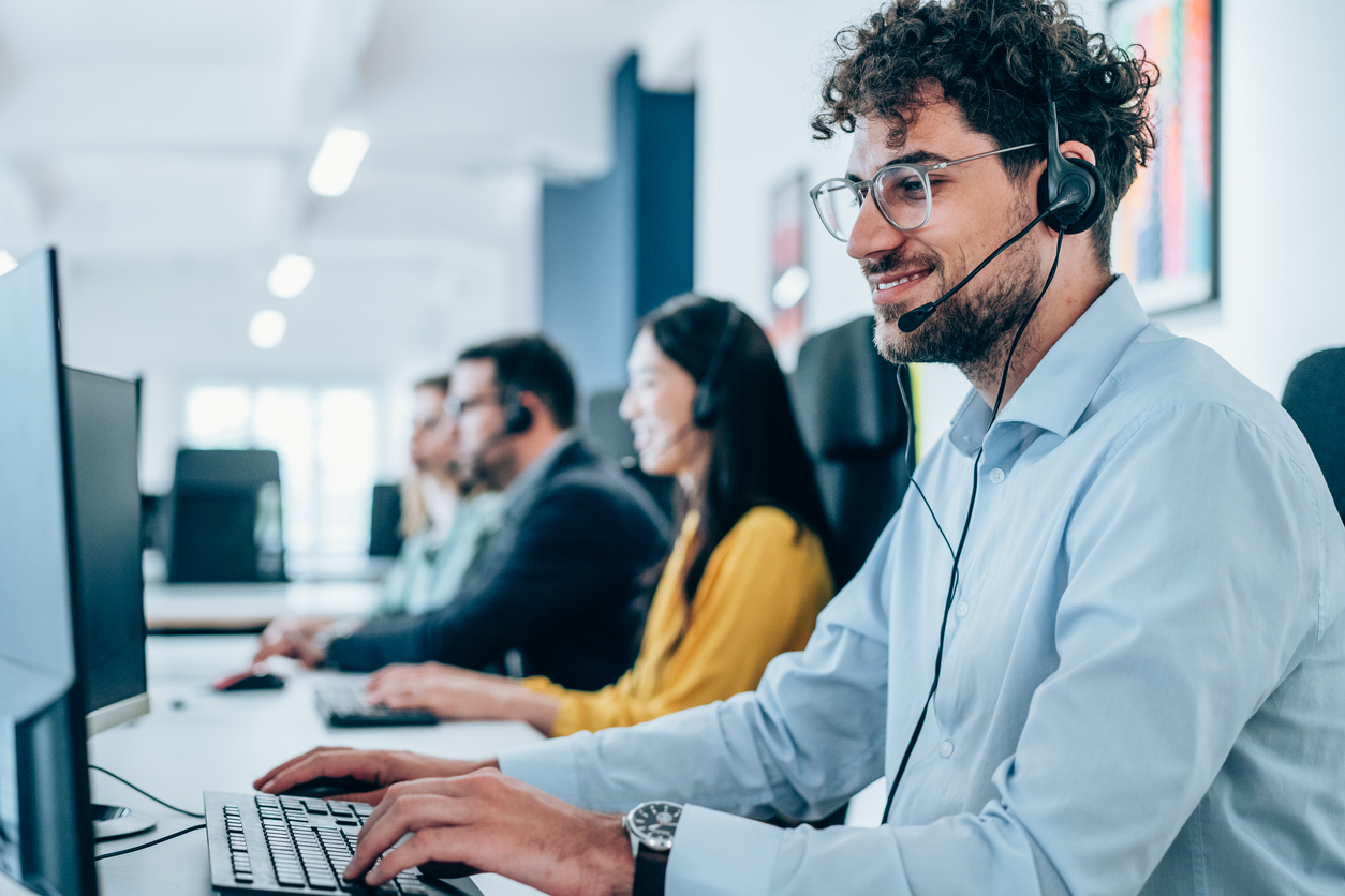 Call center workers.